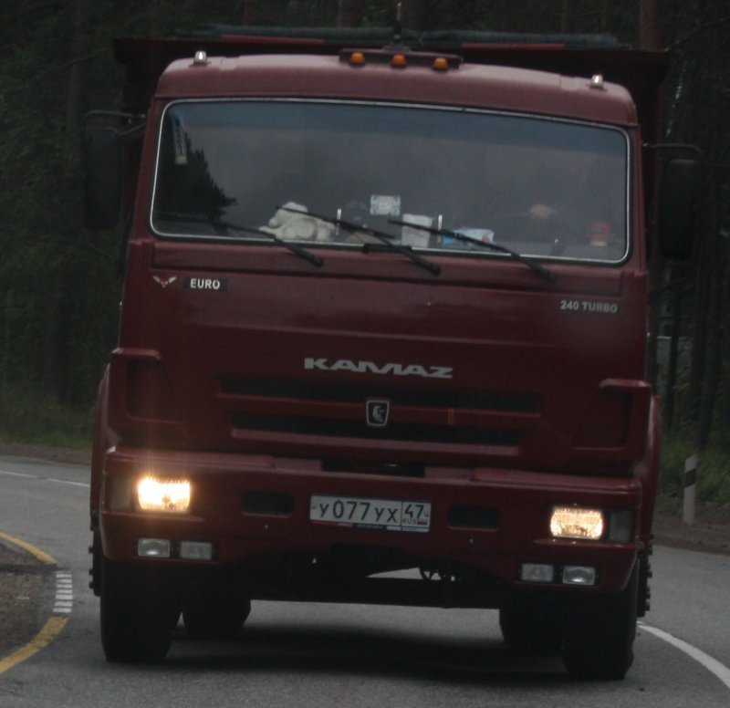 КАМАЗ 65115 вишневый