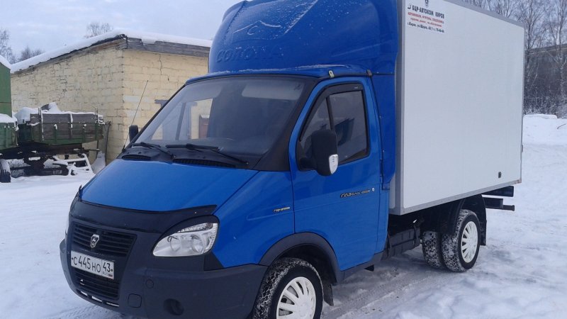 Газель бизнес термобудка синяя