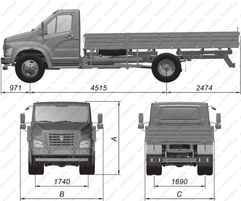 Газон next c41r33 габариты