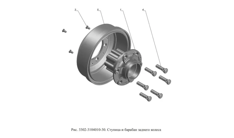 Ступица задняя ГАЗ 3302 чертеж