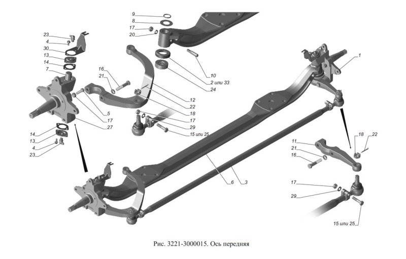 Передняя подвеска ГАЗ 2705