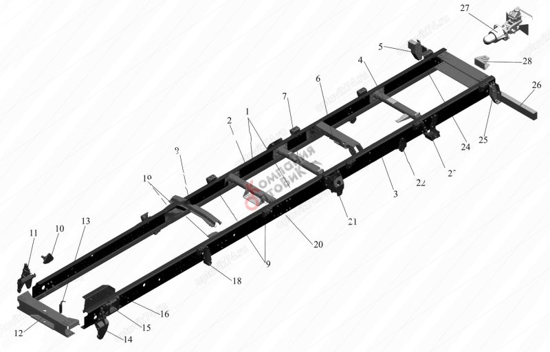 Крепление кабины ГАЗ 3302 К раме