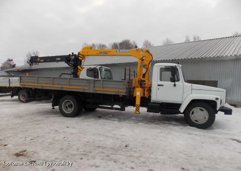 ГАЗ 3309 бортовой КМУ