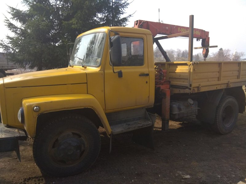 ГАЗ 3309 бортовой КМУ