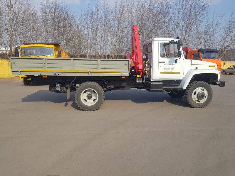 ГАЗ 53 самосвал с КМУ