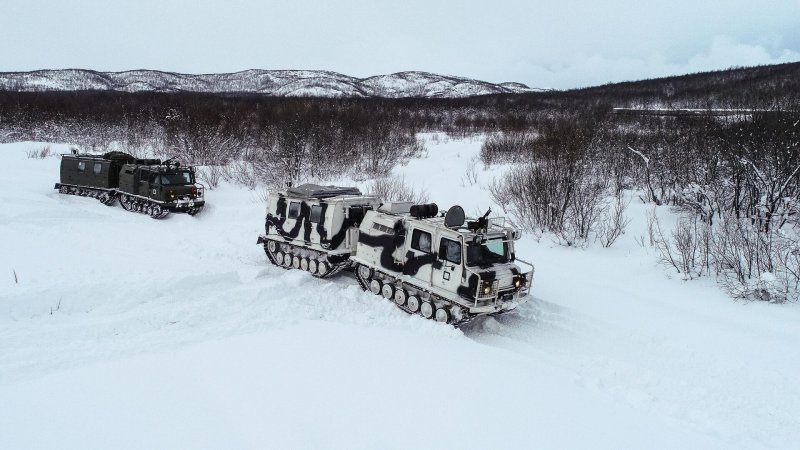 ГАЗ-3351 двухзвенный снегоболотоход