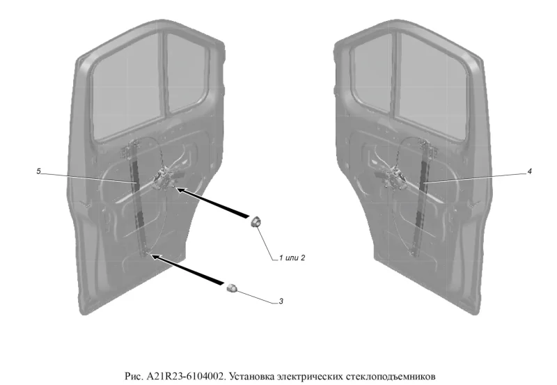 Крепление стеклоподъемника Газель