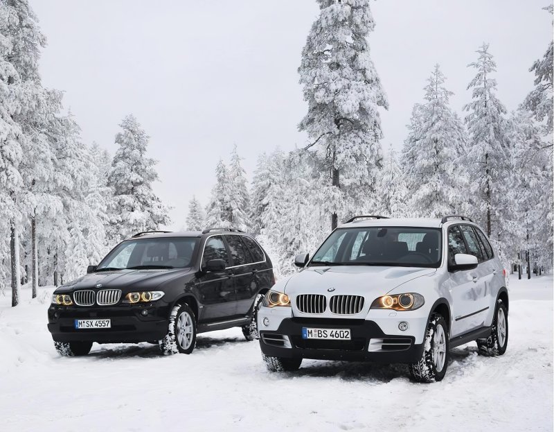 BMW x5 e53 зимой