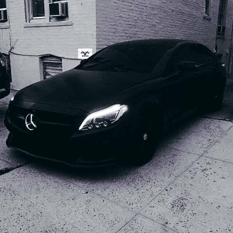 Mercedes Benz черный тонированный