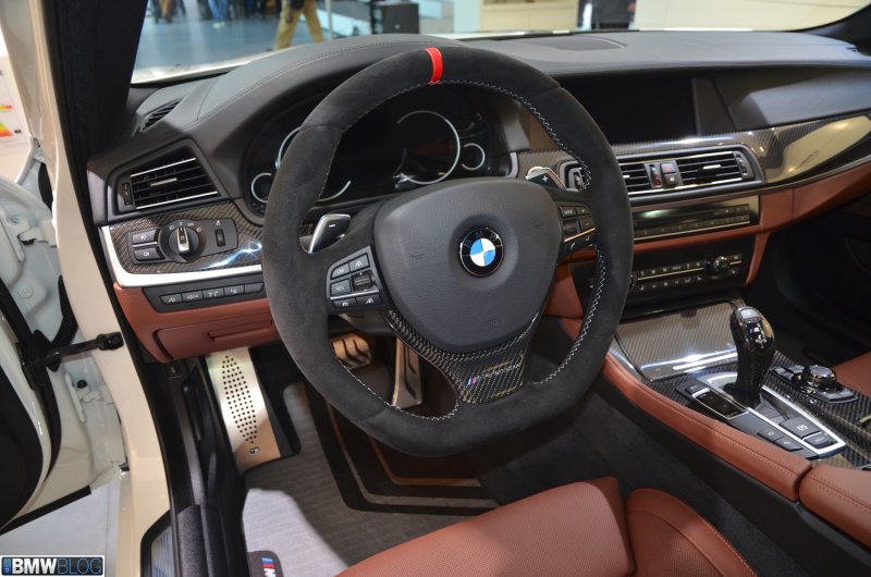 BMW f10 m салон черный карбон