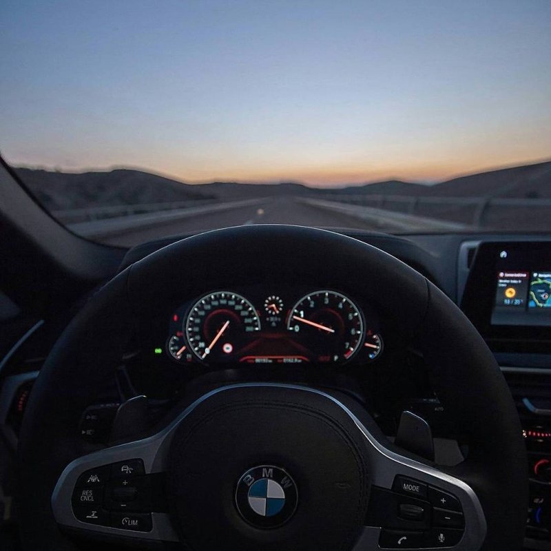 BMW e60 салон ночью