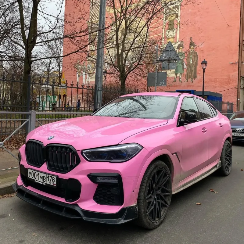 БМВ x6 розовая
