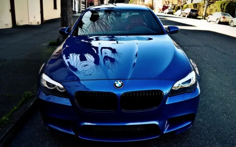BMW 5 f10 темно синий матовый