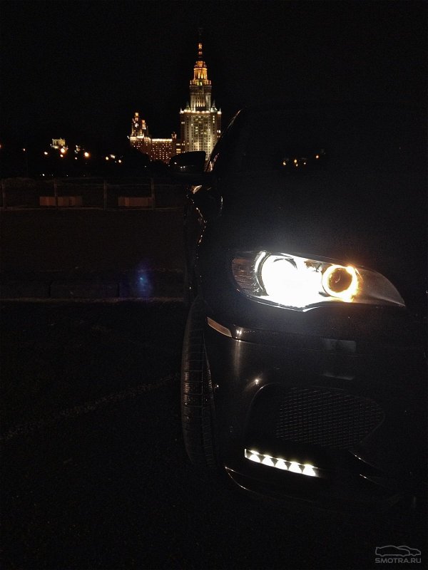 BMW x5 е70 фары в темноте