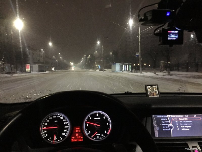 БМВ x1 зима , ночь.