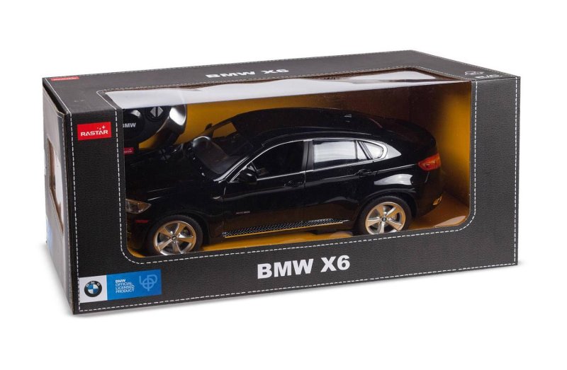 Машинка радиоуправляемая Rastar BMW x6 1 14 чёрная