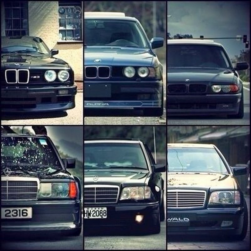 BMW e38 и Mercedes w124