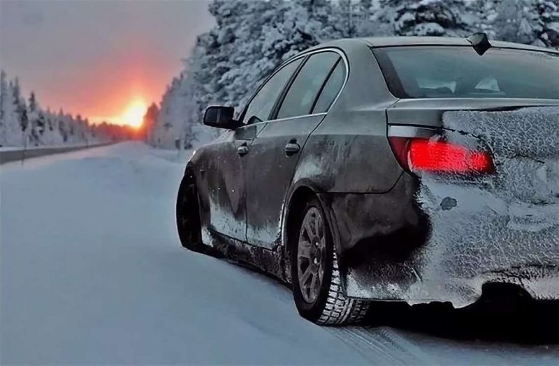 BMW e60 зима