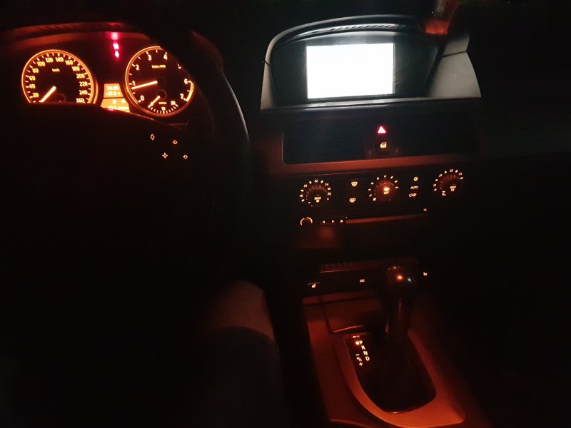 BMW m5 e60 салон ночью