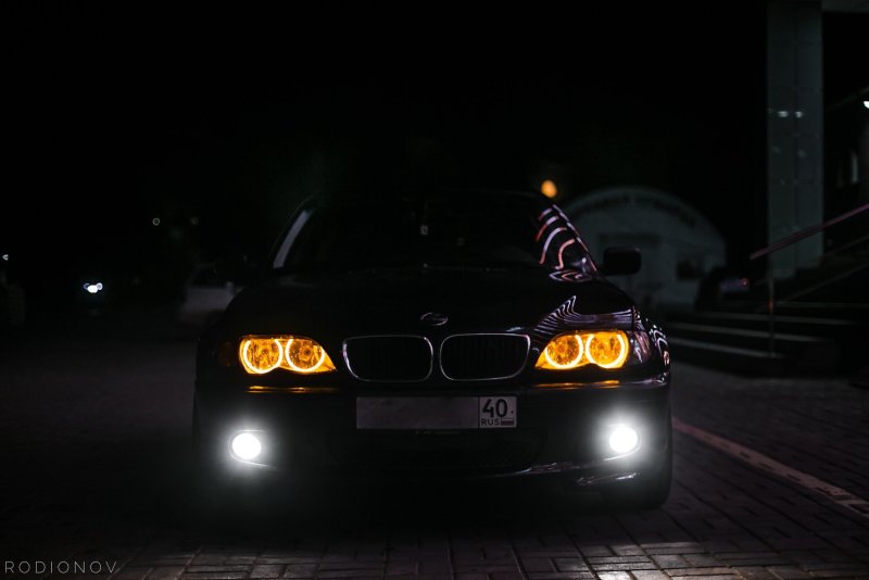 BMW e46 ночью