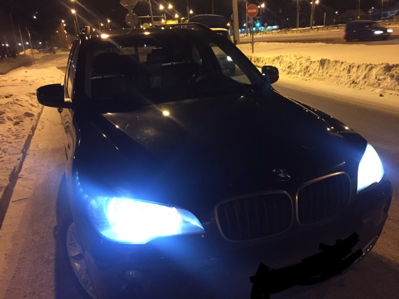 БМВ х5 зима ночь