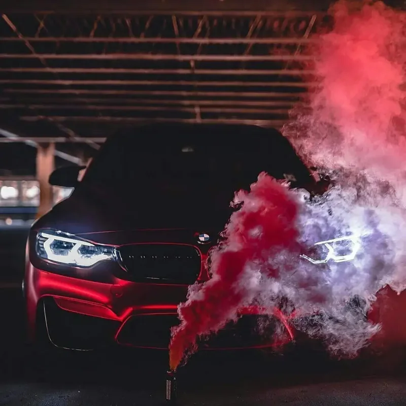 BMW m5 дым