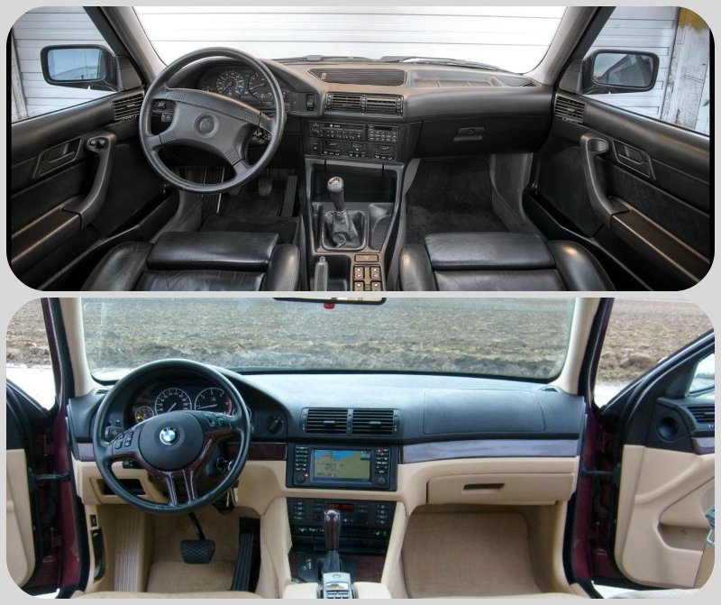 BMW e34 белый салон