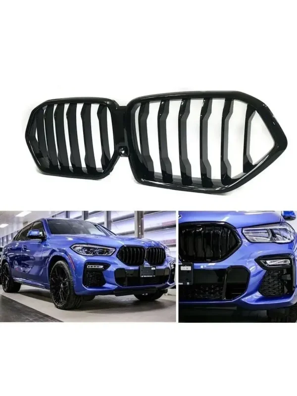 Черная решетка радиатора BMW x6 g06