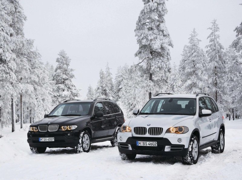 БМВ е53 зимой