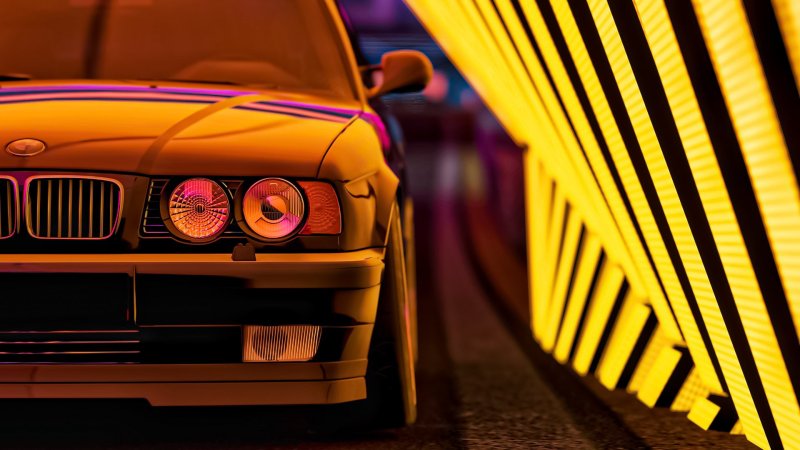 BMW e34 неон