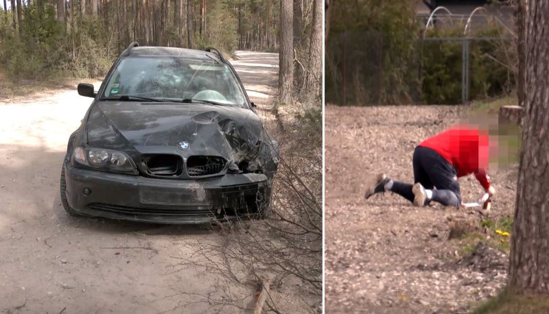 Разбитая БМВ обои