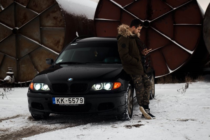 БМВ зима