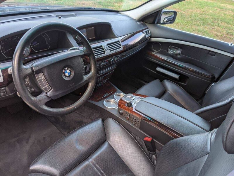 BMW 7 e65 салон черный