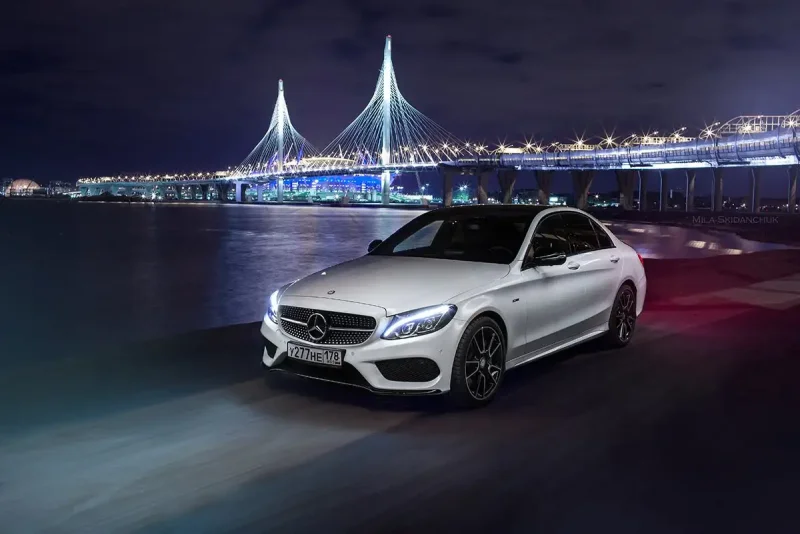 Mercedes c63 AMG 2020 ночь