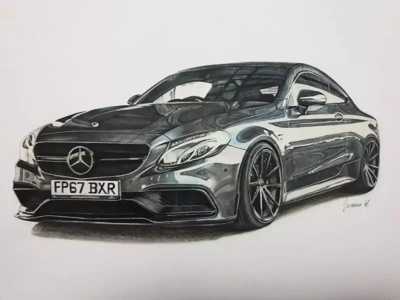 Mercedes-AMG-c63-Coupe нарисованный