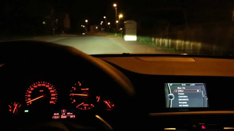 За рулем e53 ночь