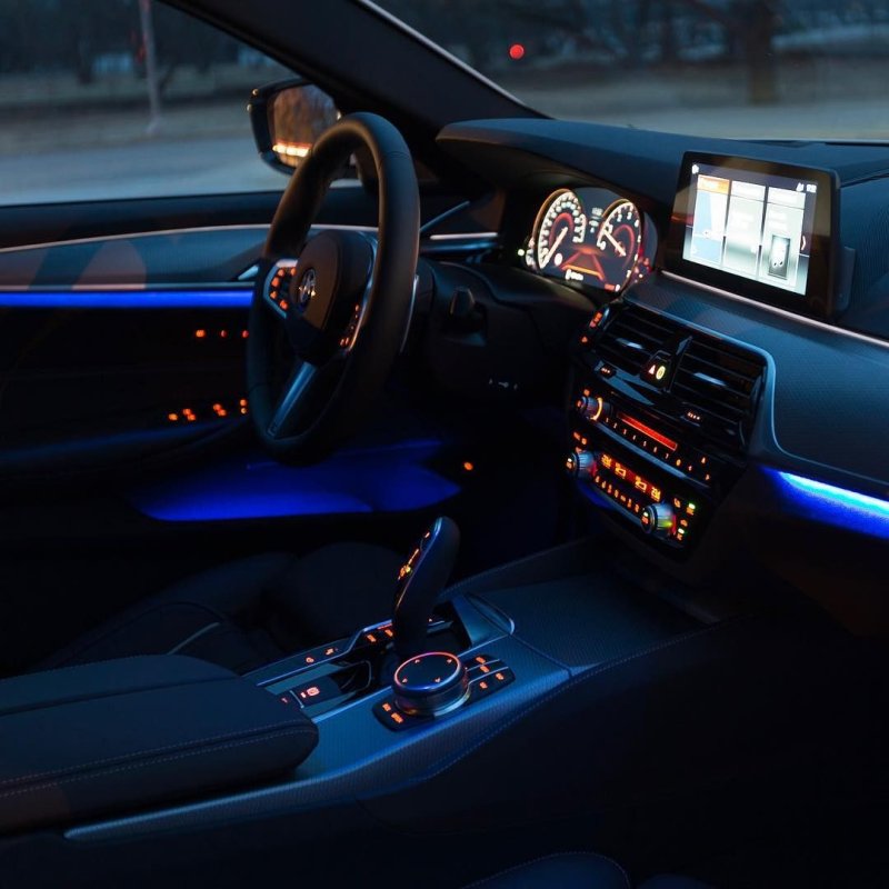 BMW 5 g30 подсветка салона