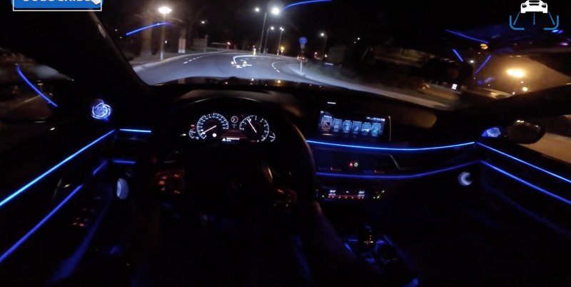 BMW g30 ночной салон