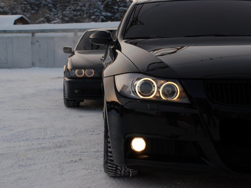 BMW e60 и девушка