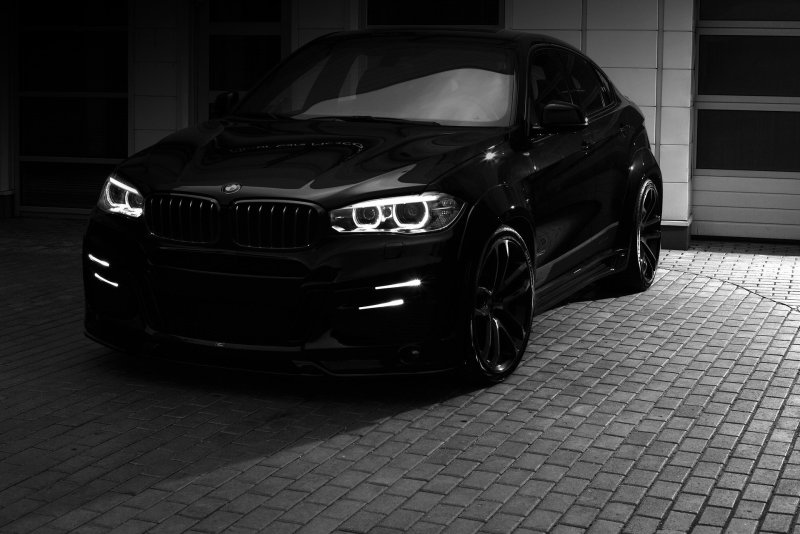 БМВ x6m черная матовая