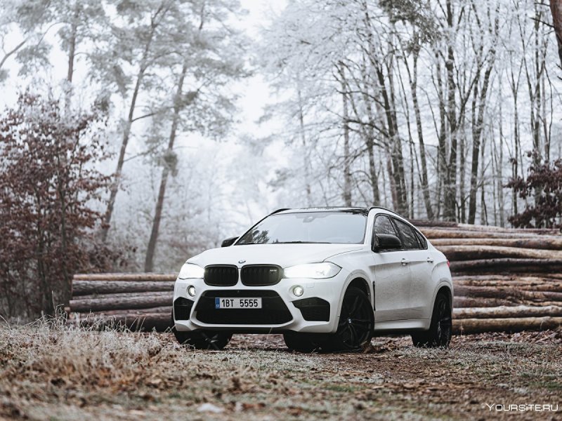 BMW x6m белый