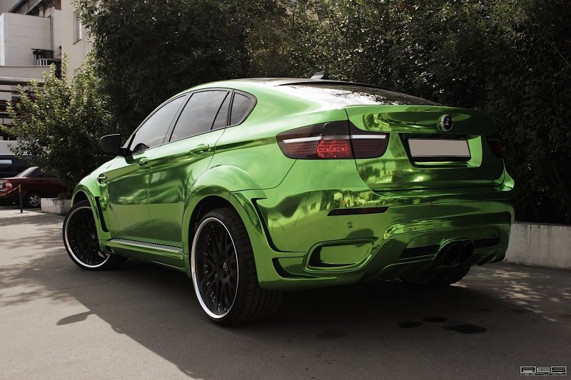 BMW x6 синий хром