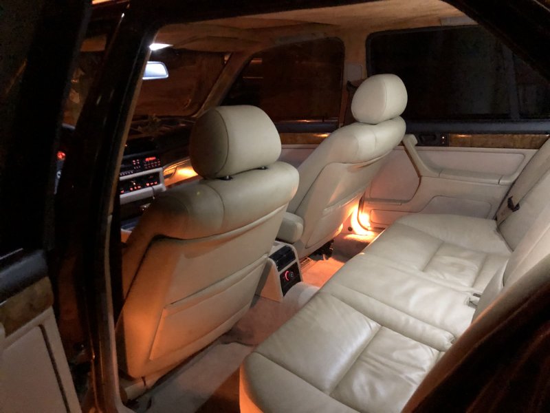 BMW e38 салон сзади