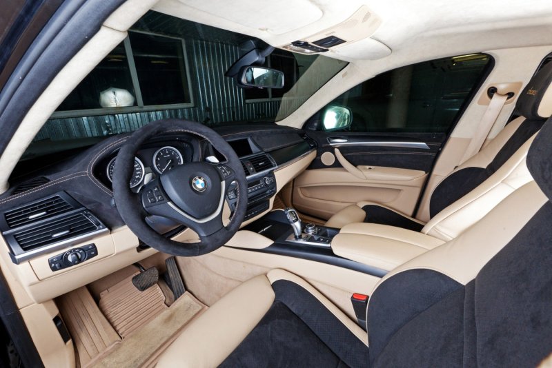 BMW x6 белый салон