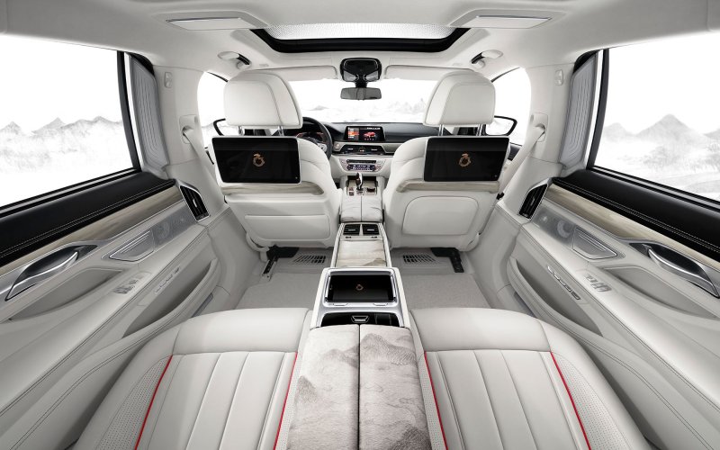 BMW 7 g12 салон белый