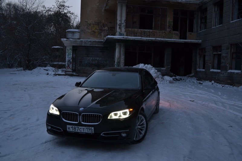 BMW m5 зимой 2007