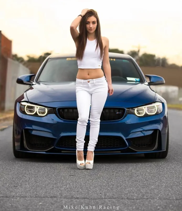 BMW e90 и девушка
