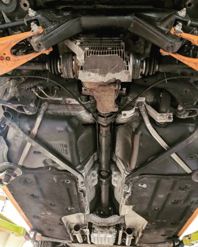 Полный привод BMW e46 снизу