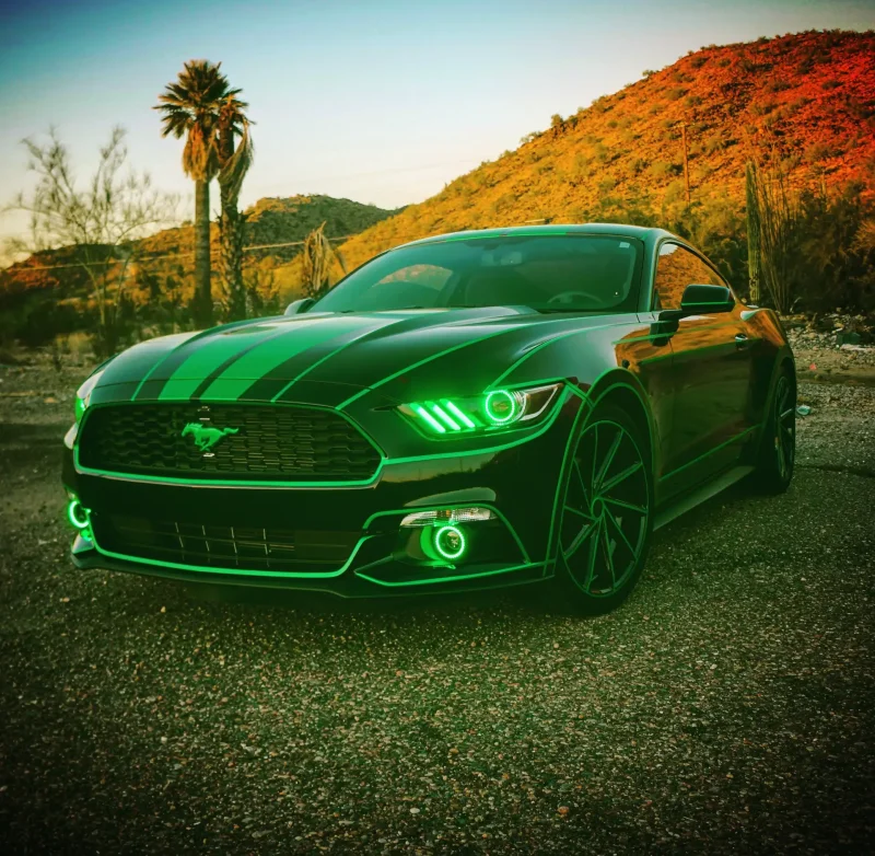 Ford Mustang and r8