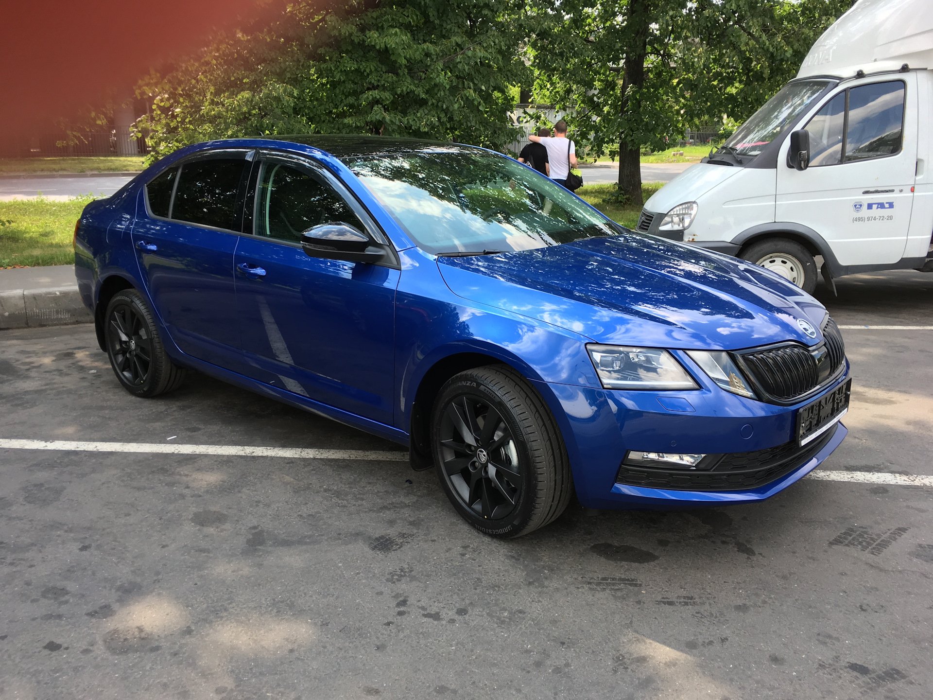 Skoda Octavia a7 FL синяя матовая